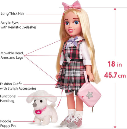 دمية كيدز هيتس بيوتي ستار بريبي، لعبة للبنات/الأولاد، تنمو وتستمتع بها الأطفال. - 46 سم