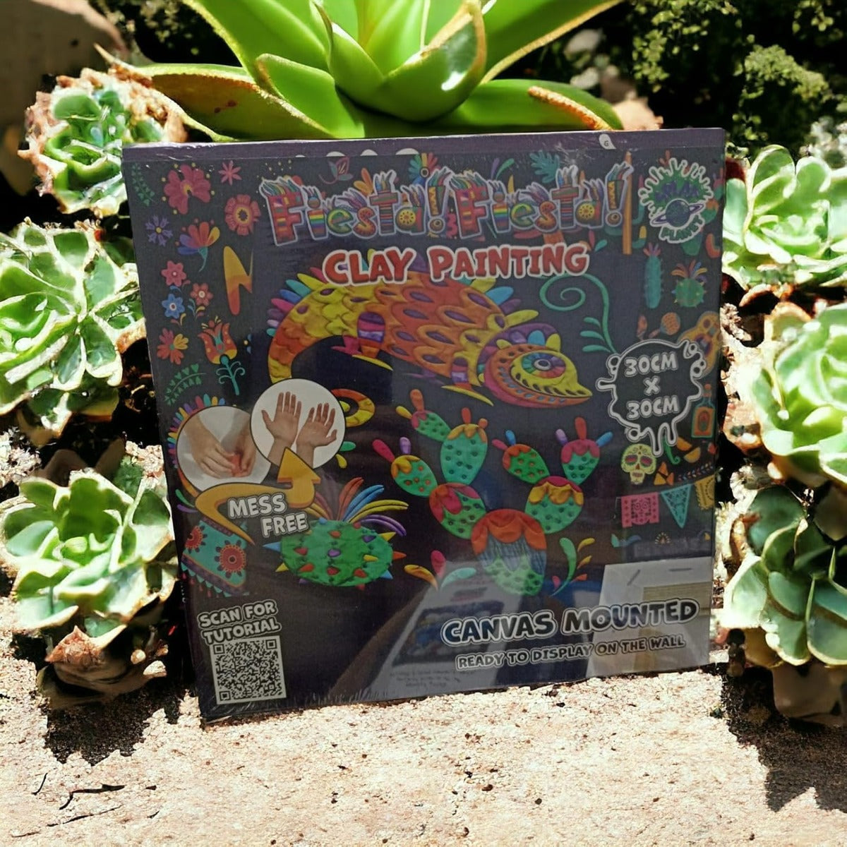 Splat Planet Fiesta Fiesta Clay Painting Kit, Size:30 cm x 30 cm