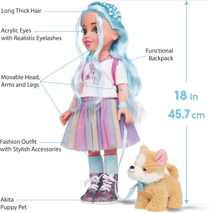 Kids Hits Beauty Star Artsy Girl Doll boy toys, girl toys , growth, fun, for kids. - 46cm