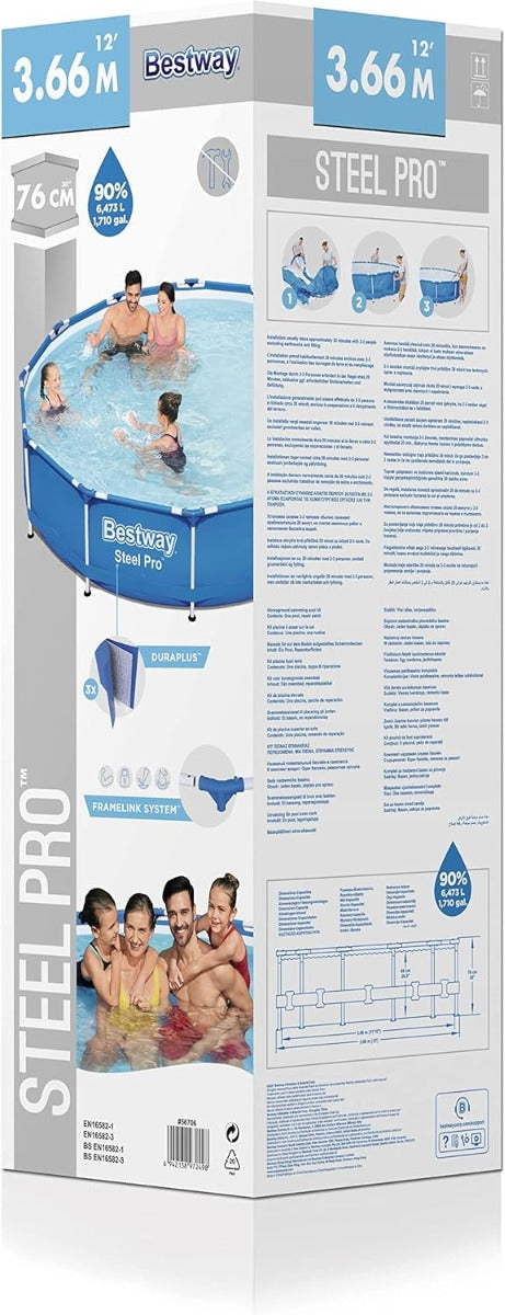 Bestway Pool with Round Structure 3.66 m x 76 cm without Pump and Filter - No:56706