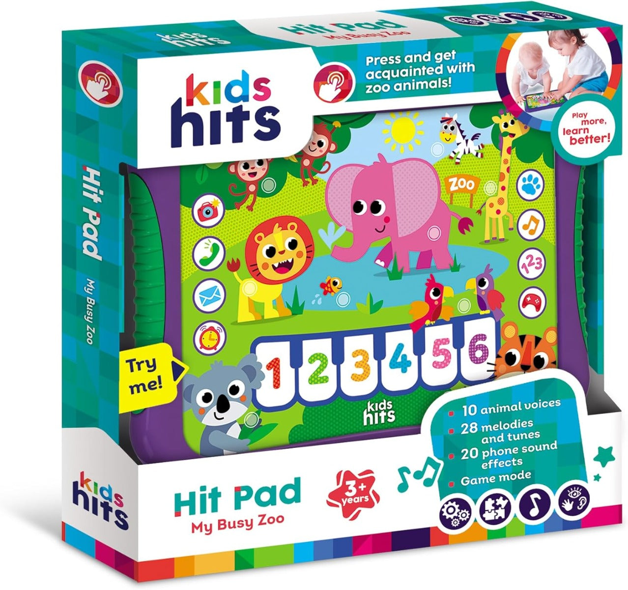 Kids hits Busy Zoo Hitpad Music and Sound Game Board toy