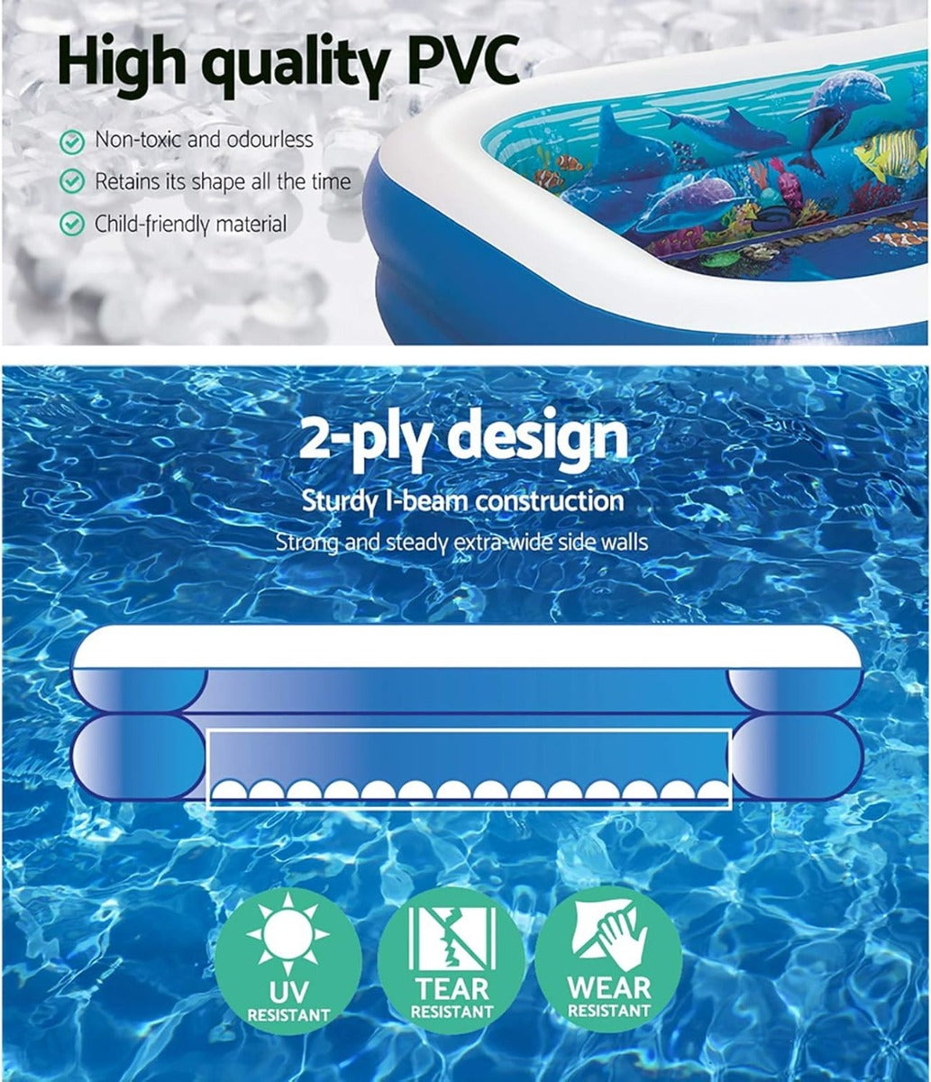 Bestway Under sea adventure children's rectangle swimming pool 262 x 175x 51  -No:54177