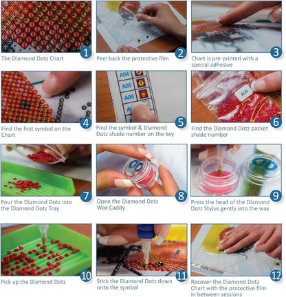 مجموعة رسم ماسي جزئي من دايموند دوتز دوتز، بتصميم صبار وردي جميل، مقاس 31 سم × 31 سم - رقم المنتج: DTZ3013