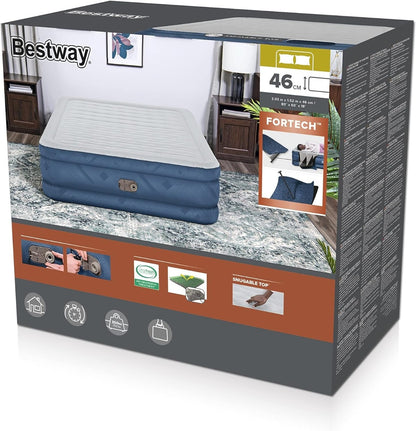 Bestway Luxury Queen AirBed Complete with Built in AC Pump 203x152x46 - No:69075