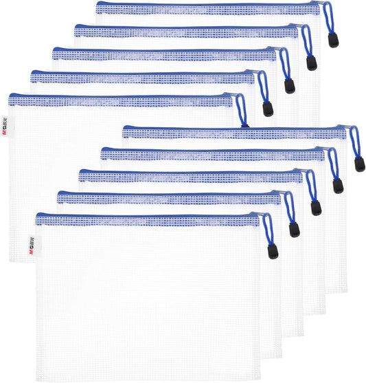 M&G Chenguang Grid Zipper Document Bag Zipper Envelope, Size:B5 - 1pcs - No:ADMN4283