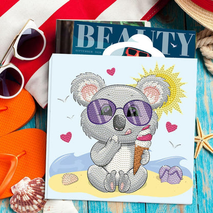 مجموعة لوحات ماسية أصلية خماسية الأبعاد من دايموند دوتز، علبة نقاط كوالا كريم، مع 1739 ماسة - رقم: DBX.040