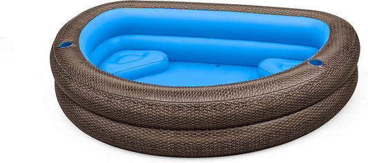 Bestway TruPrint inflatable  Wicker Family Pool 231*178*53cm - No:54426