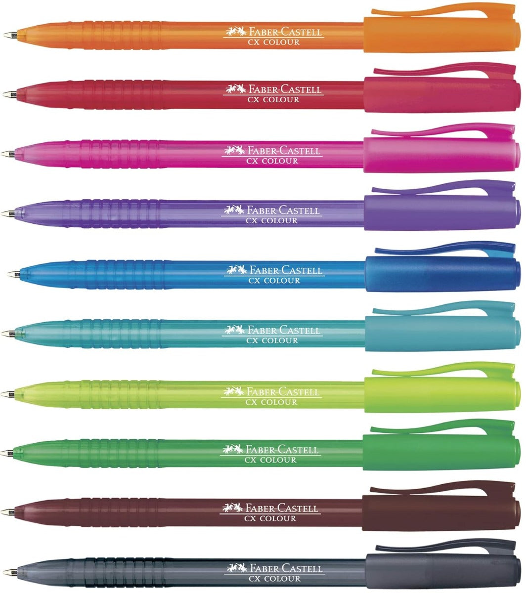أقلام حبر جاف فابر-كاستل سي إكس ملونة – متنوعة (عبوة من 10 أقلام) - رقم: 247201
