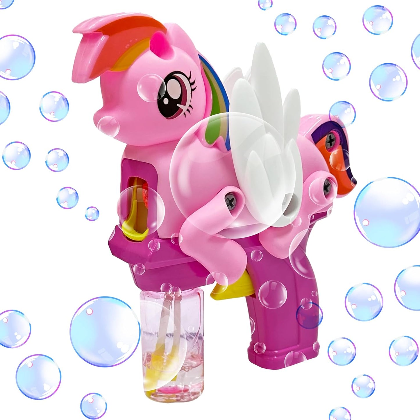 Unicorn Bubble Machine - Unicorn Bubble Gun For Girls | Handheld Bubble Machine For Kids - No:P81238-1