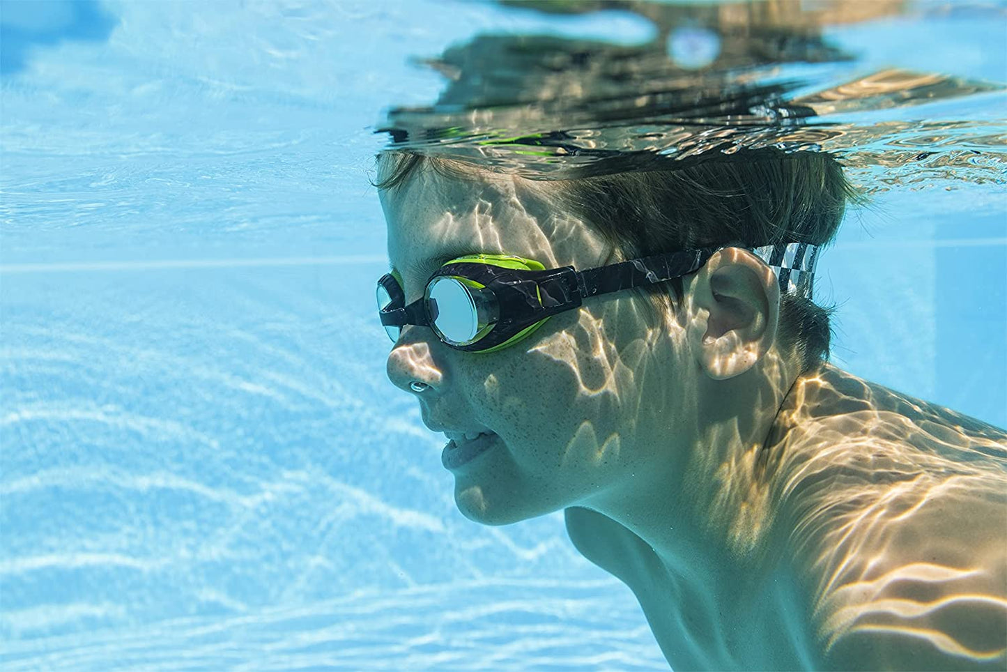 Bestway Hydro Pro Turbo Race Swimming Goggles for kids - 1pcs - No:21123