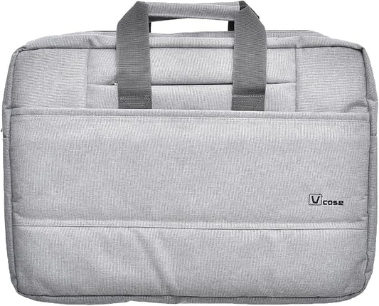 Vcase Fabric Case Pocket Equipped Shoulder Strap Compatible For Laptops 15.6 Inch - Grey - No:R500