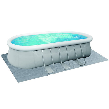 مسبح جيلونج بيضاوي الشكل فوق الأرض، أبعاده 540×304×106 سم، بهيكل فولاذي ومضخة ترشيح - رقم: 17449EU