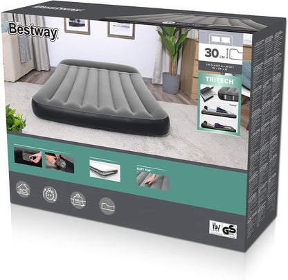 Bestway Tritech Airbed Full Sleeping Mattress Built-in  AC pump 1.91m x 1.37m x 30cm - No:67462