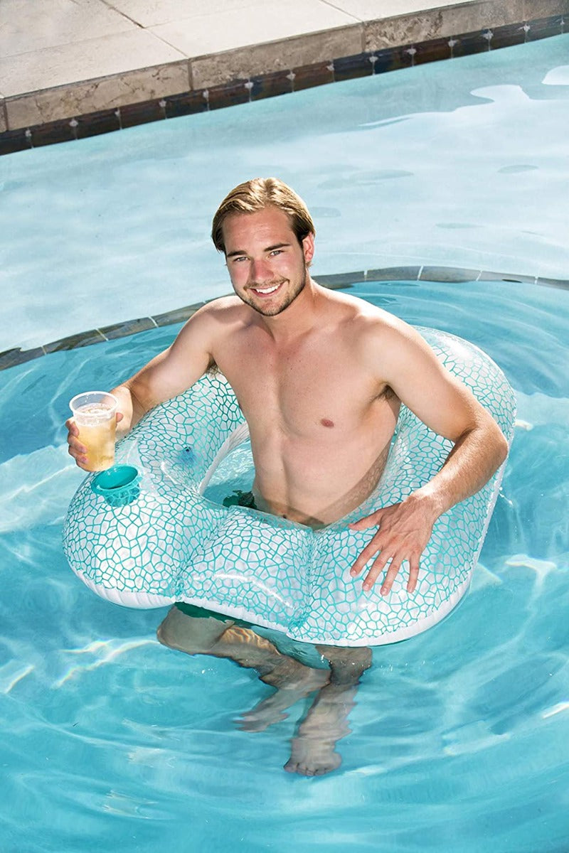 Bestway Inflatable Float with Inflatable Pillow 102 x 94cm - No:43097