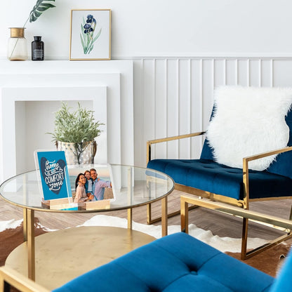 Acrylic Clear Picture Frames with Wood Base .