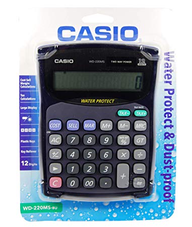 Casio Office Calculators Water protect and dust-proof No:WD-220MS-BU