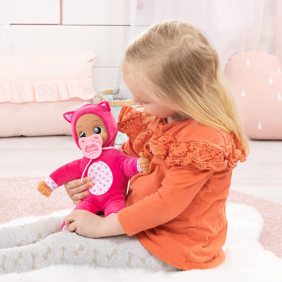 Bayer Design Baby doll I Baby Angels with sound, soft body, big eyes, 30 cm - No:93028AD