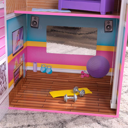 KidKraft Treehouse Retreat Mansion Dolls house with EZ Kraft Assembly with 26 Accessories - No:10108