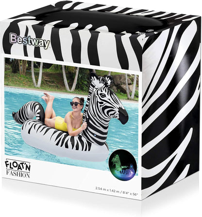 Bestway H2OGO! Zebra Lights 'n Stripes LED Ride-On 2.54m×1.42m