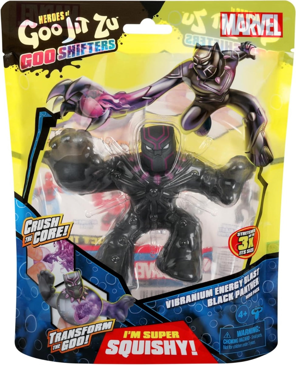 Heroes of Goo Jit Zu Marvel Goo Shifters Vibranium Energy Blast Black Panther Action Figure