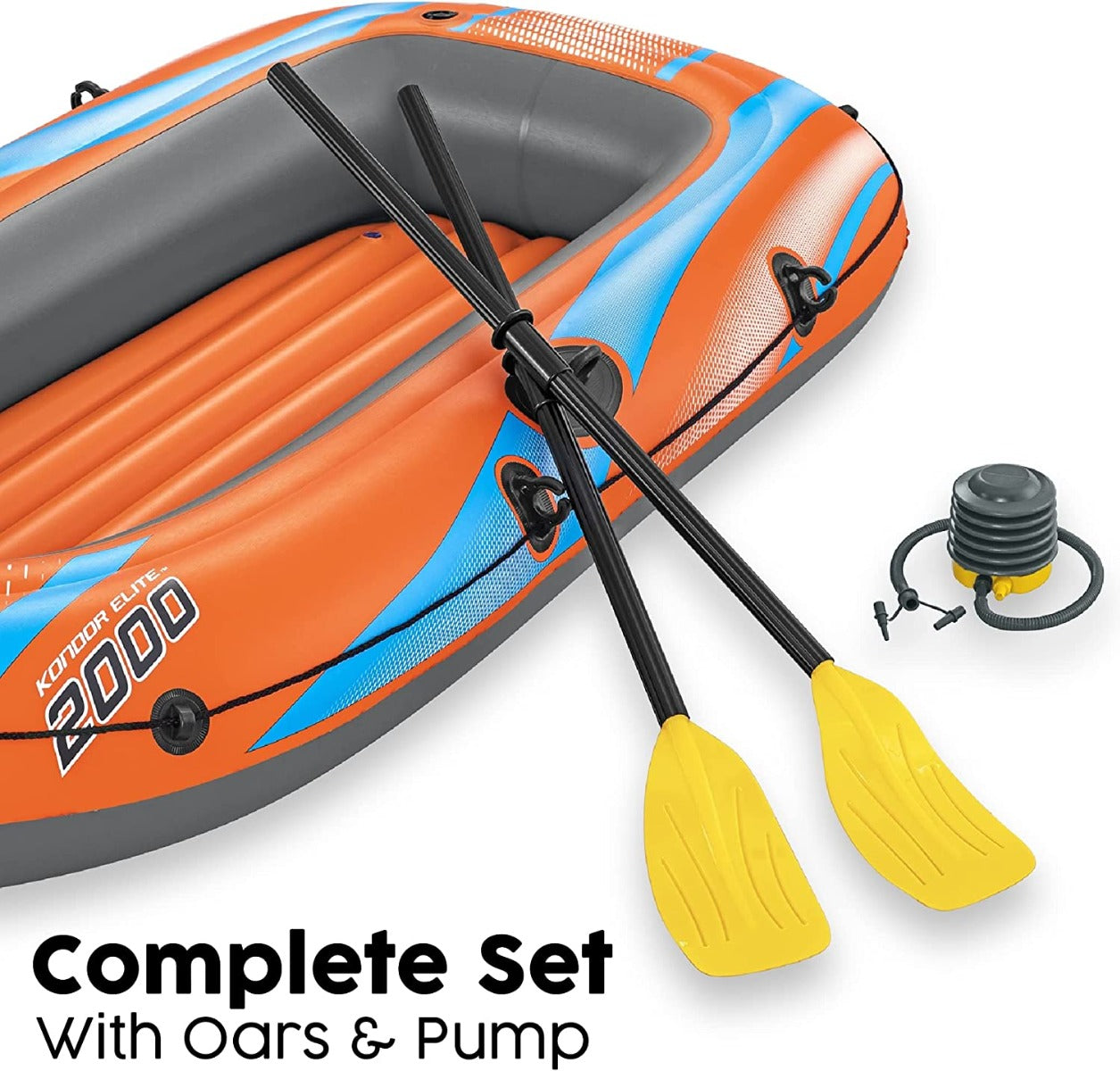 Bestway Kondor Elite 2000 Raft Set plus Oars & Pump 1.96m x 106cm - No:61141