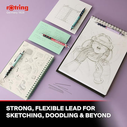 Rotring Tikky Pastel Mechanical Pencils HB 0.7 mm(Orchid Bloom) with Comfort Rubber Grips