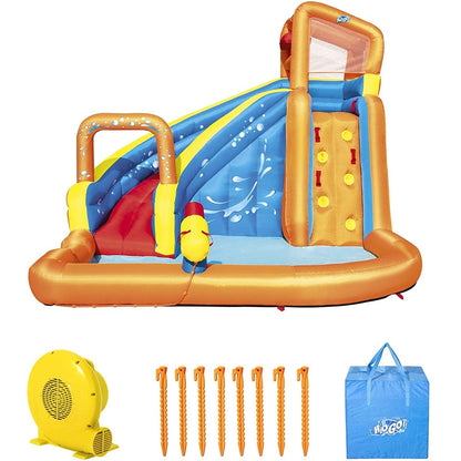 Bestway H2OGO Water Park with Continuous Blower with Slide, 3.65x3.20x2.70 cm - No:53301