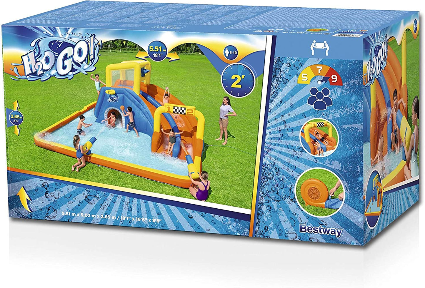Bestway H2OGO! Super Speedway Mega Water Park 551*502*265CM - No:53377