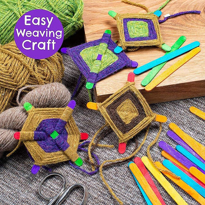 أعواد خشبية لصنع المثلجات، مناسبة للأعمال الفنية والحرف اليدوية - 50 قطعة - رقم: M90 