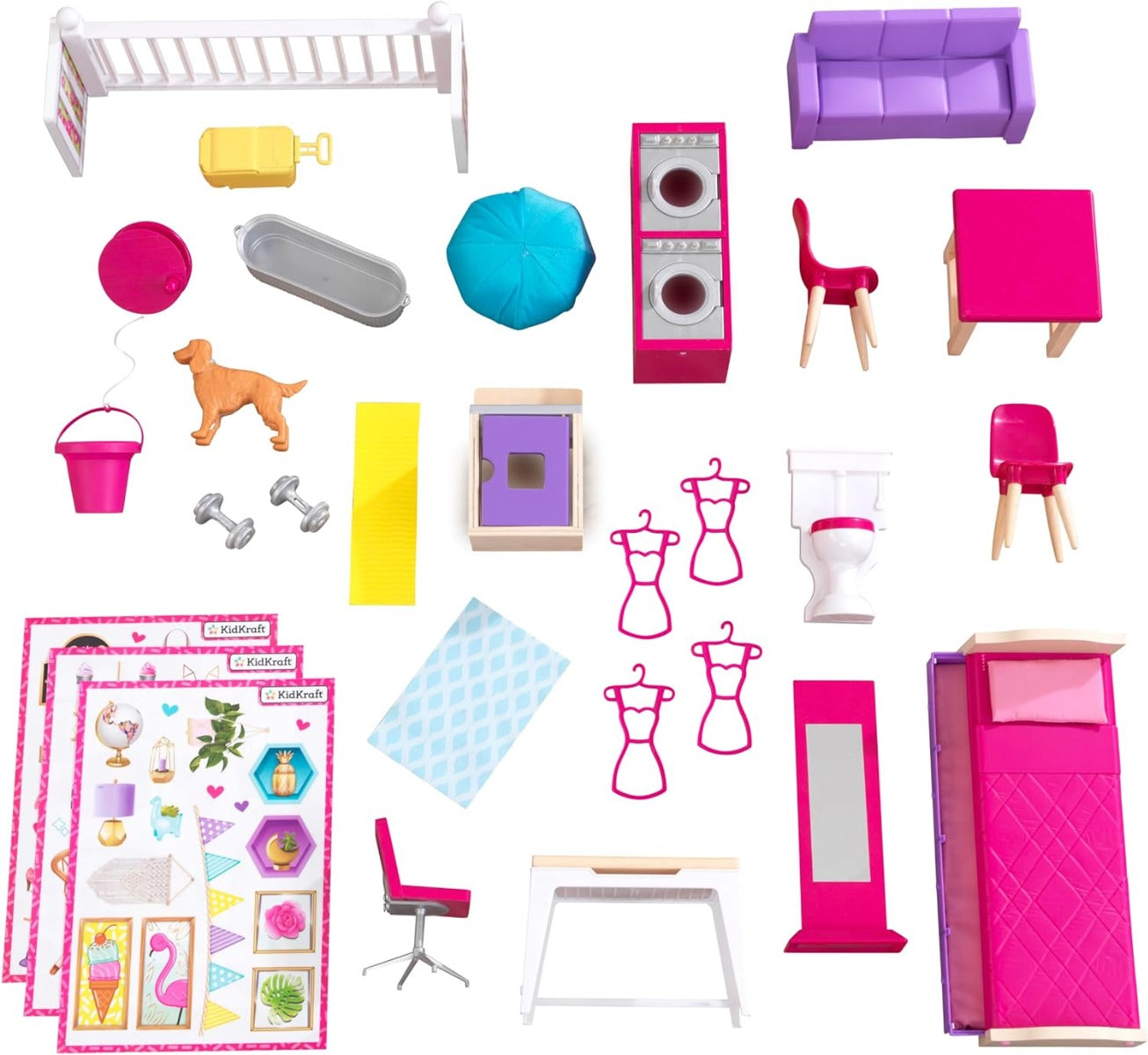 KidKraft Treehouse Retreat Mansion Dolls house with EZ Kraft Assembly with 26 Accessories - No:10108