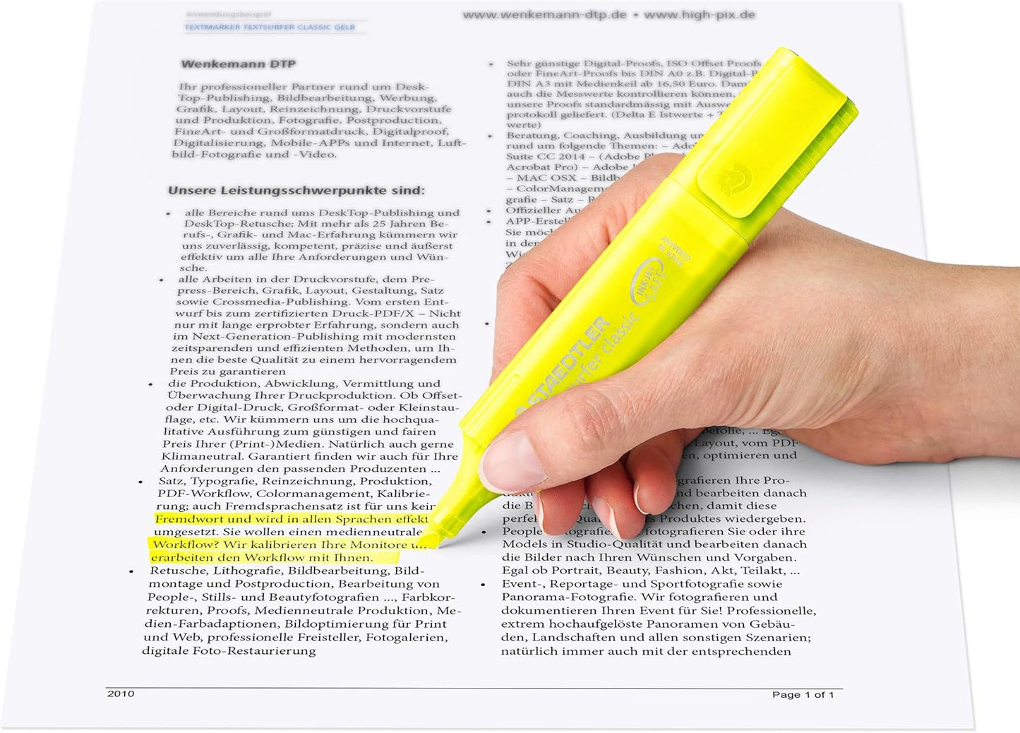 أقلام تظليل كلاسيكية من ستيدلر تكست سيرفر - مجموعة من 4 أقلام - رقم: 364+P-wp4