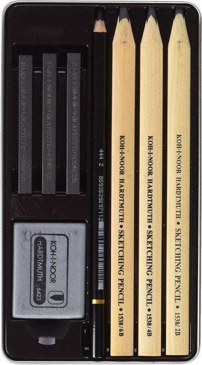 Koh-i-Noor:Set of 8 Professional Sketching Tin - No:8892008001PL