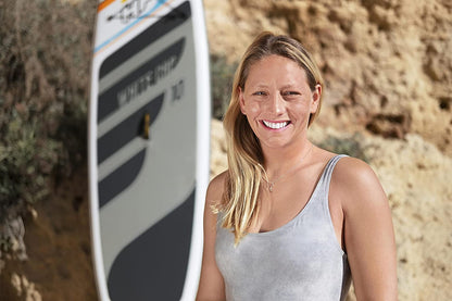 Bestway White Cap Set Inflatable Surfboard 305*84*12cm - No:65342