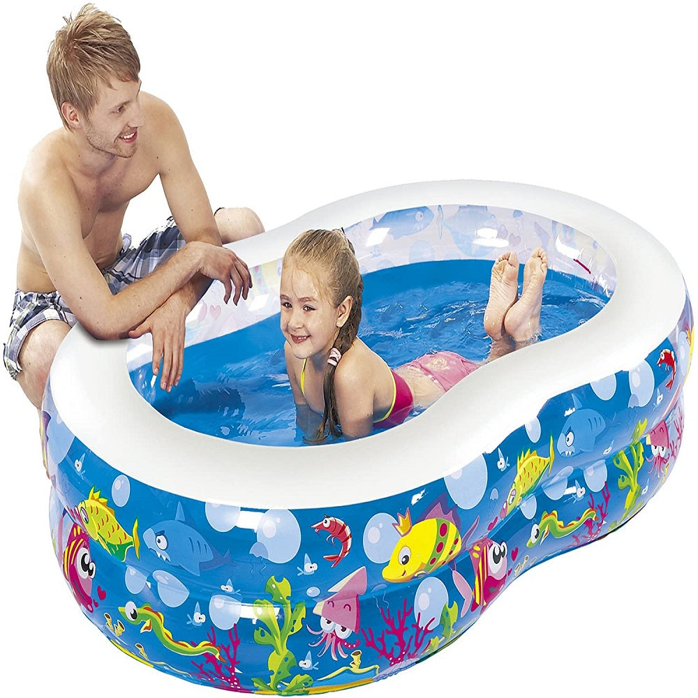 Jilong Figure Large Swimming Pool for Children with Fun Sea Animals 175 x 109 x 46 CM - No:10118