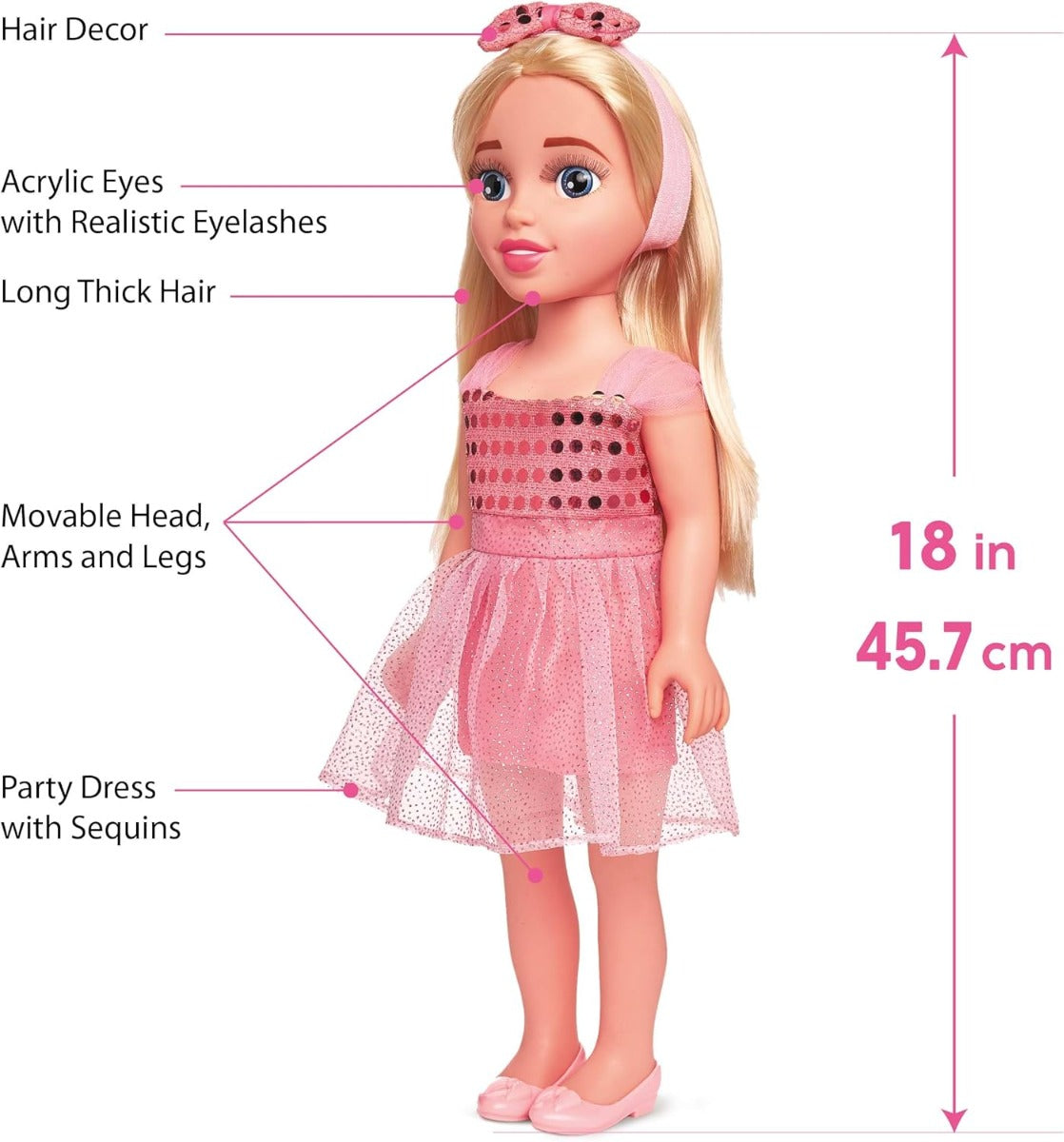 دمى كيدز هيتس بيوتي ستار بارتي تايم مقاس 18 بوصة: أطلقي العنان للإبداع والأناقة للأطفال من عمر 5 سنوات فما فوق