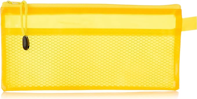 Fabric pencil case with zipper, 12x23 cm - B6 - 1Pcs