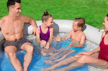 Bestway Inflatable TruPrint Stone Family Pool - 213 x 206 x 53 cm - No:54423