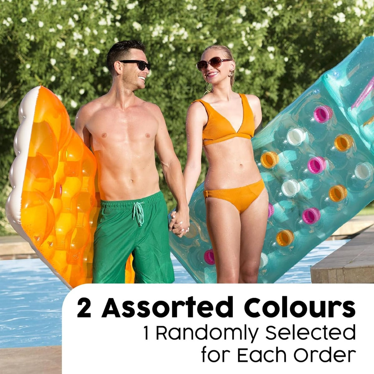 Bestway Summer Colors Floating Mat inflatable mattress with a pillow 188x71cm - No:43014