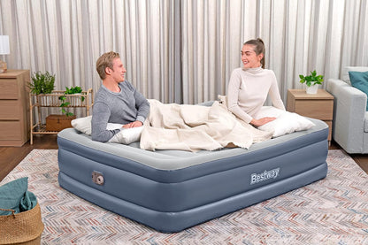 Bestway TriTech Double Queen Air Bed with Integrated Electric Pump 203 x 152 x 51 cm - No:6713I