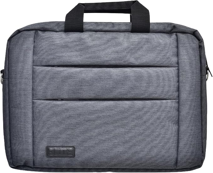 Elite Fabric Elegant Case And Rear Zipper Pockets Equipped Shoulder Strap Laptops 15.6 Inch - Grey - No:GS102