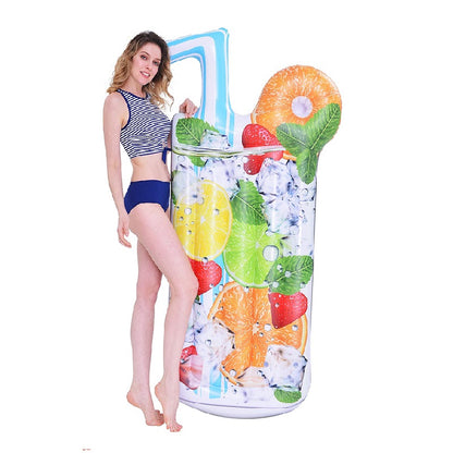 بساط جيلونج 37607 القابل للنفخ على شكل عصير كوكتيل - متعدد الألوان