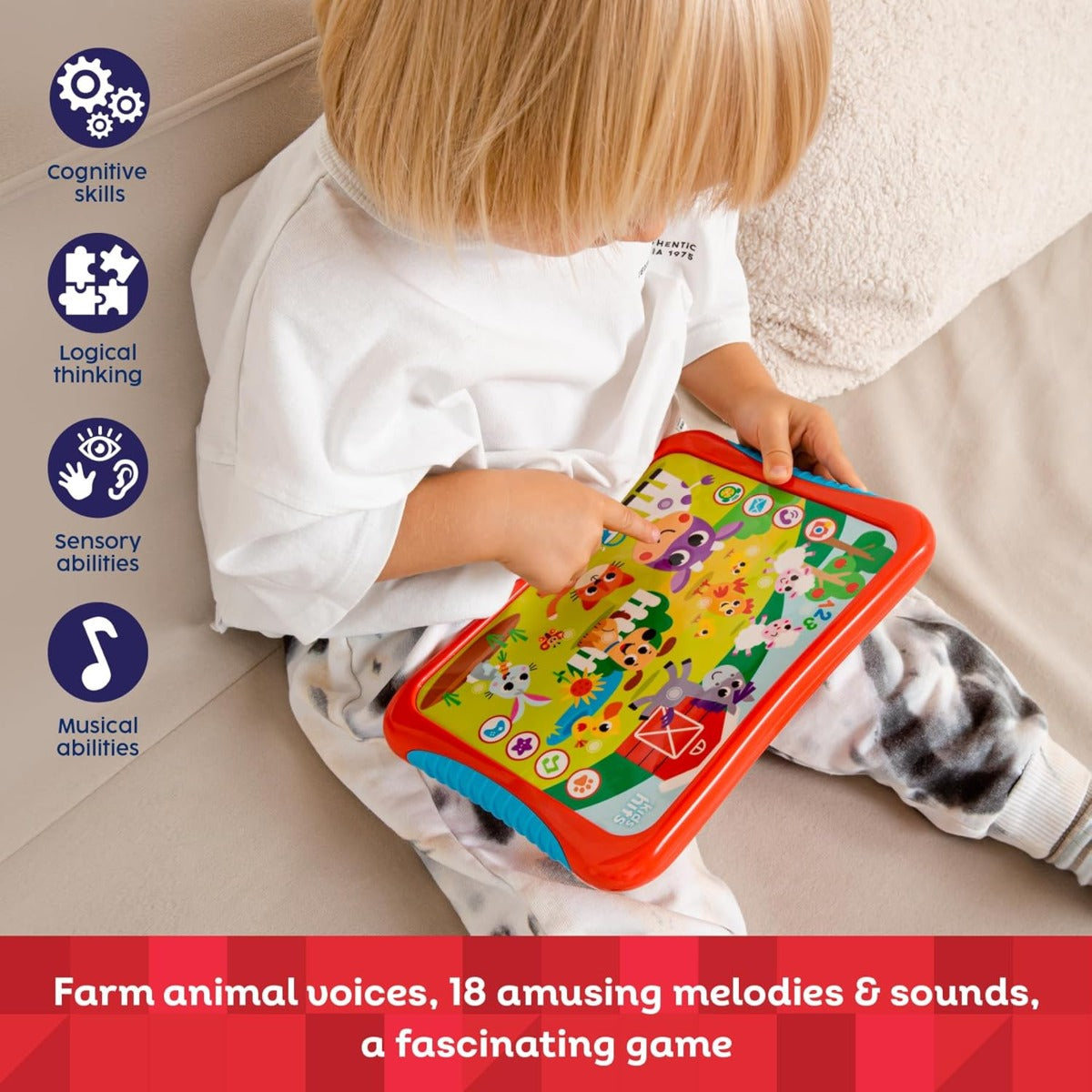 Educational Toddler Hit Pad - My Super Farm Spark Imagination with Animals & Farm Scenes