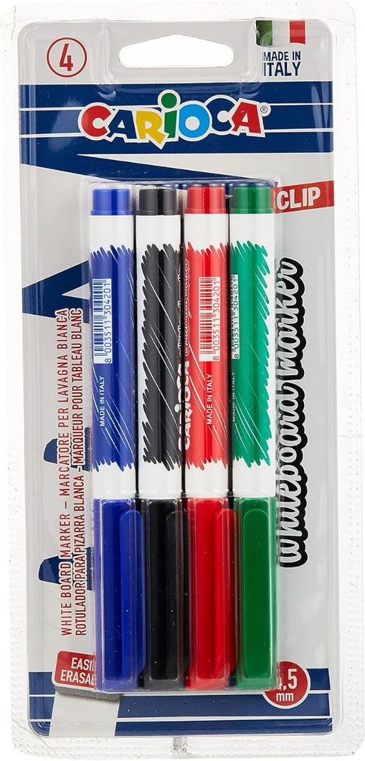 Carioca Set of 4 whiteboard marker - multi color - No:42878