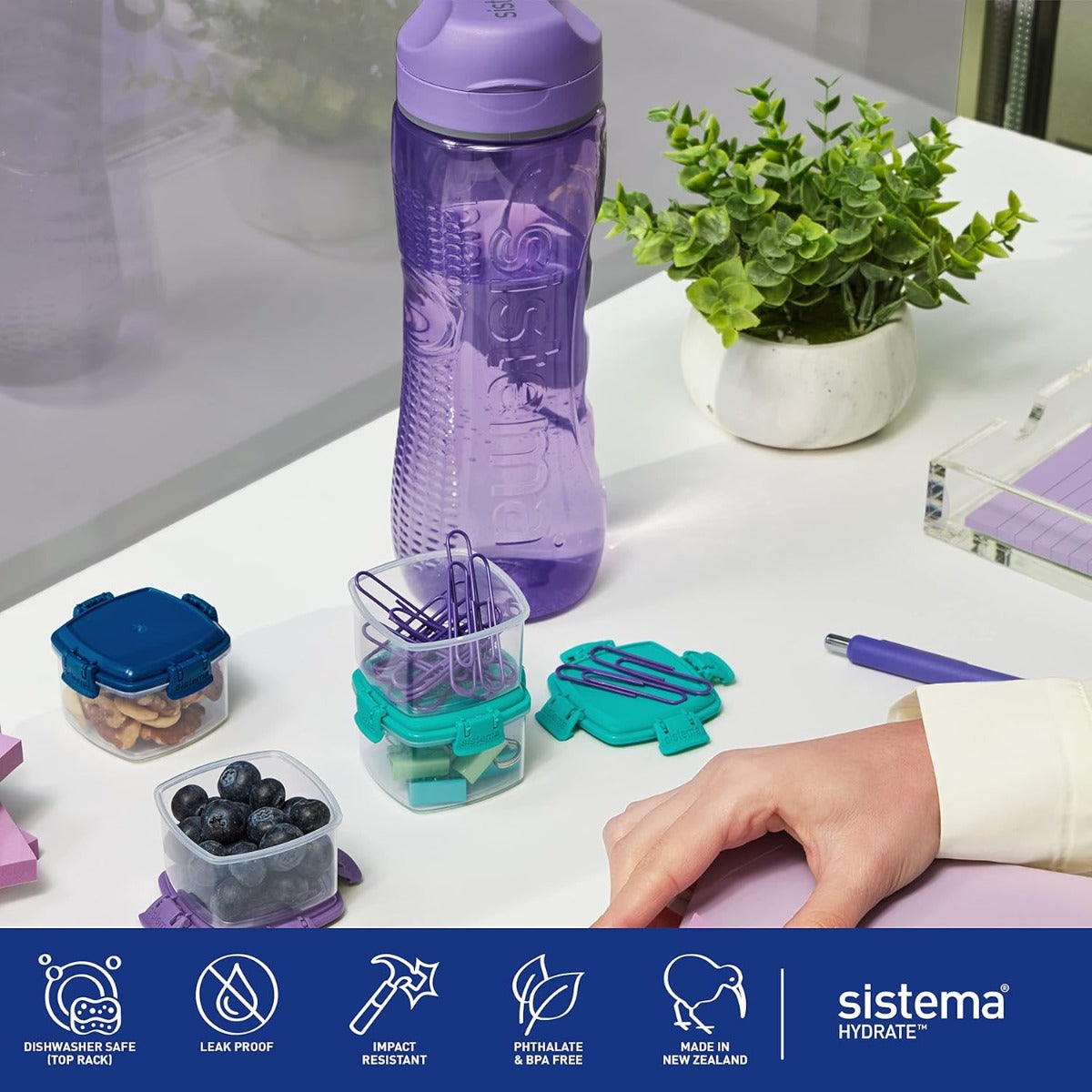 Sistema Tritan Active Bottle 800 ml BPA Free Water Bottle - No:00650