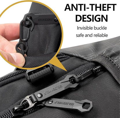 حقيبة ظهر جولدن وولف للجنسين، سعة 19 لترًا، مضادة للسرقة، تفتح بزاوية 180 درجة، تتسع لجهاز كمبيوتر محمول حتى 15.6 بوصة - رقم المنتج: GB0444 