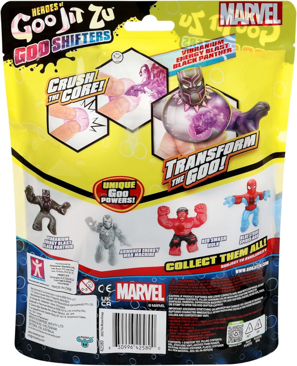 Heroes of Goo Jit Zu Marvel Goo Shifters Vibranium Energy Blast Black Panther Action Figure