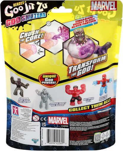 Heroes of Goo Jit Zu Marvel Goo Shifters Vibranium Energy Blast Black Panther Action Figure