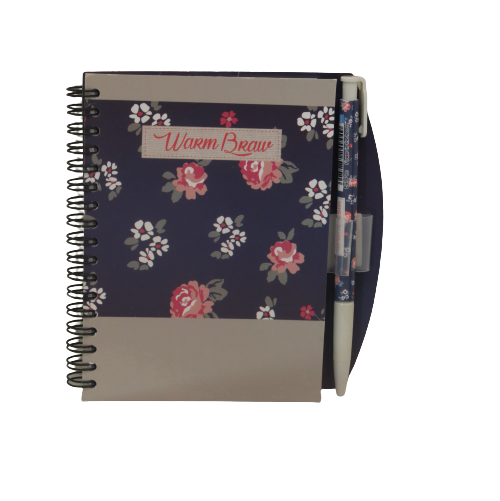 Yassin Warm Braw Notebook With Pen - A6 - No:82772C