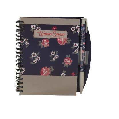 Yassin Warm Braw Notebook With Pen - A6 - No:82772C