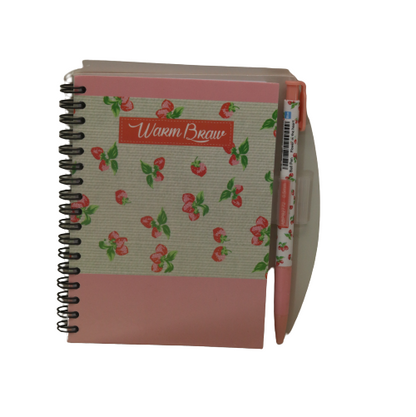 Yassin Warm Braw Notebook With Pen - A6 - No:82772C